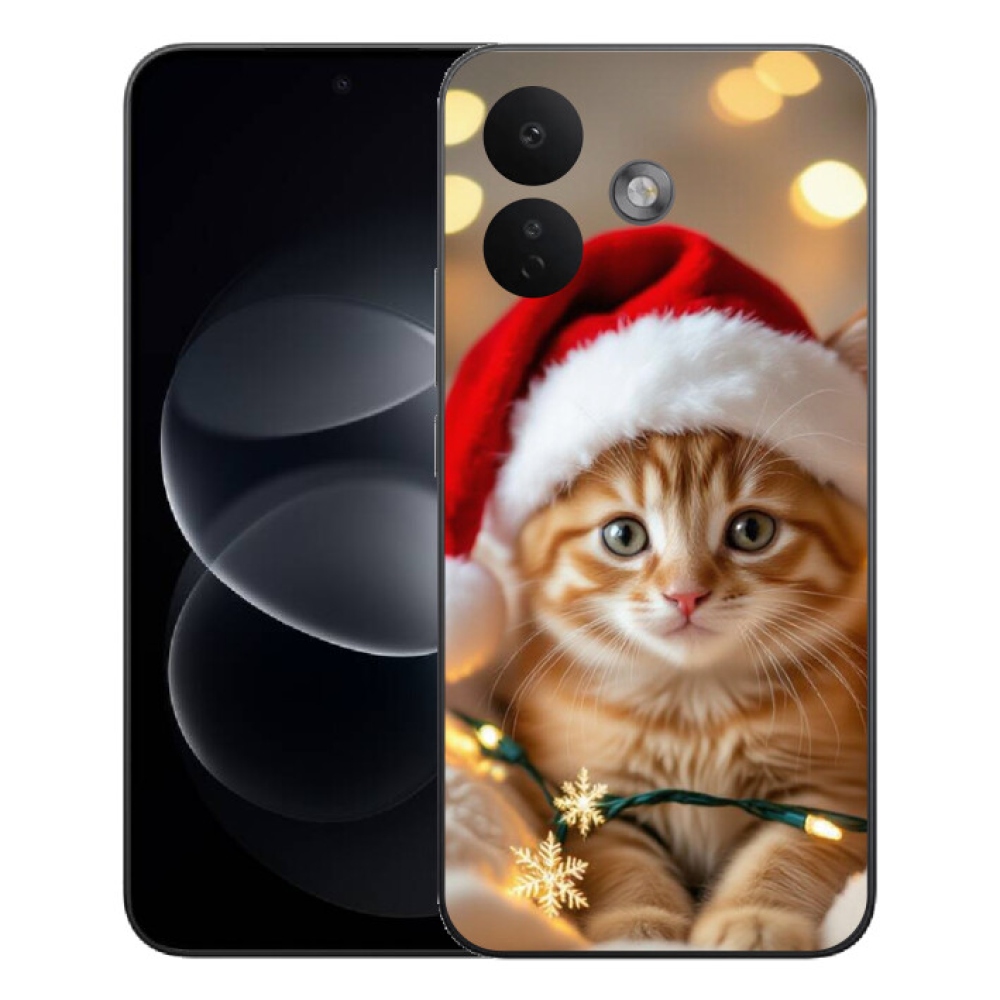 Gelový kryt mmCase na Xiaomi Redmi Note 17 Pro 5G - vánoční kotě