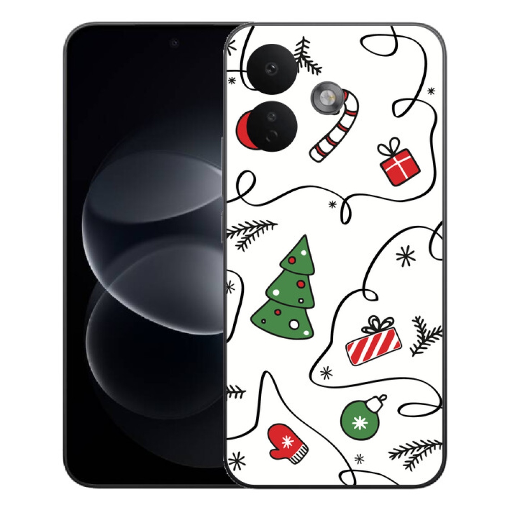 Gelový kryt mmCase na Xiaomi Redmi Note 17 Pro 5G - vánoční motivy