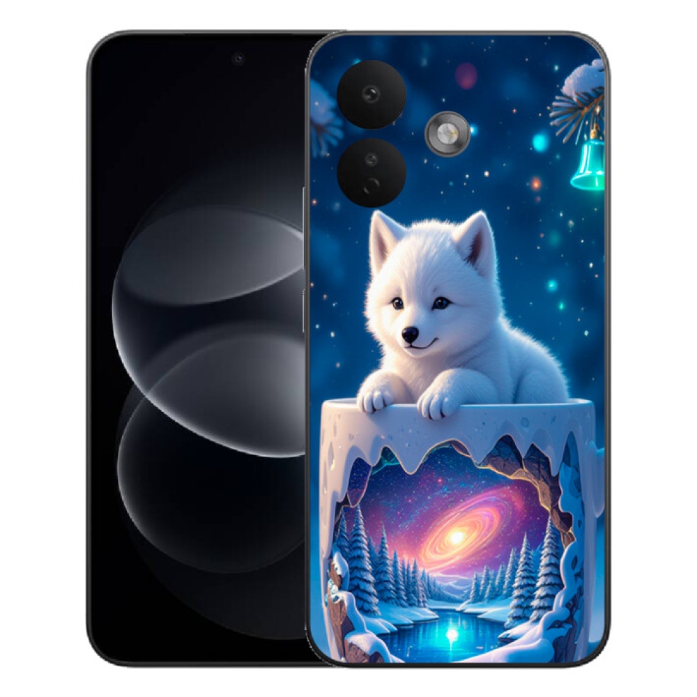 Gelový kryt mmCase na Xiaomi Redmi Note 17 Pro 5G - vánoční štěně