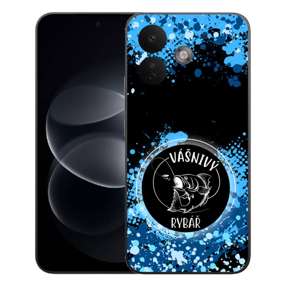 Gelový kryt mmCase na Xiaomi Redmi Note 17 Pro 5G - vášnivý rybář černé pozadí