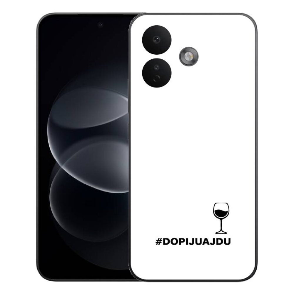 Gelový kryt mmCase na Xiaomi Redmi Note 17 Pro 5G - vinný motiv bílé pozadí