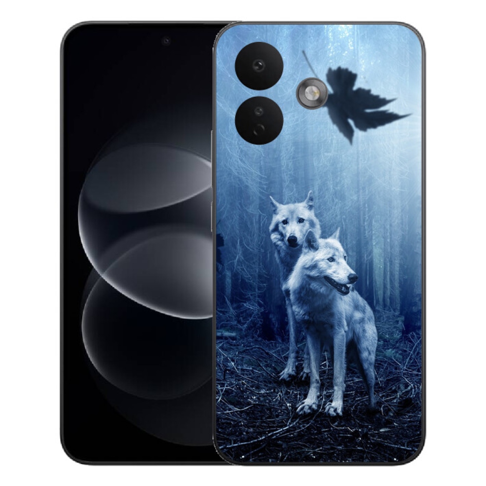 Gelový kryt mmCase na Xiaomi Redmi Note 17 Pro 5G - vlci v lese