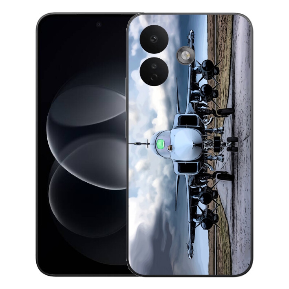 Gelový kryt mmCase na Xiaomi Redmi Note 17 Pro 5G - vojenské letadlo