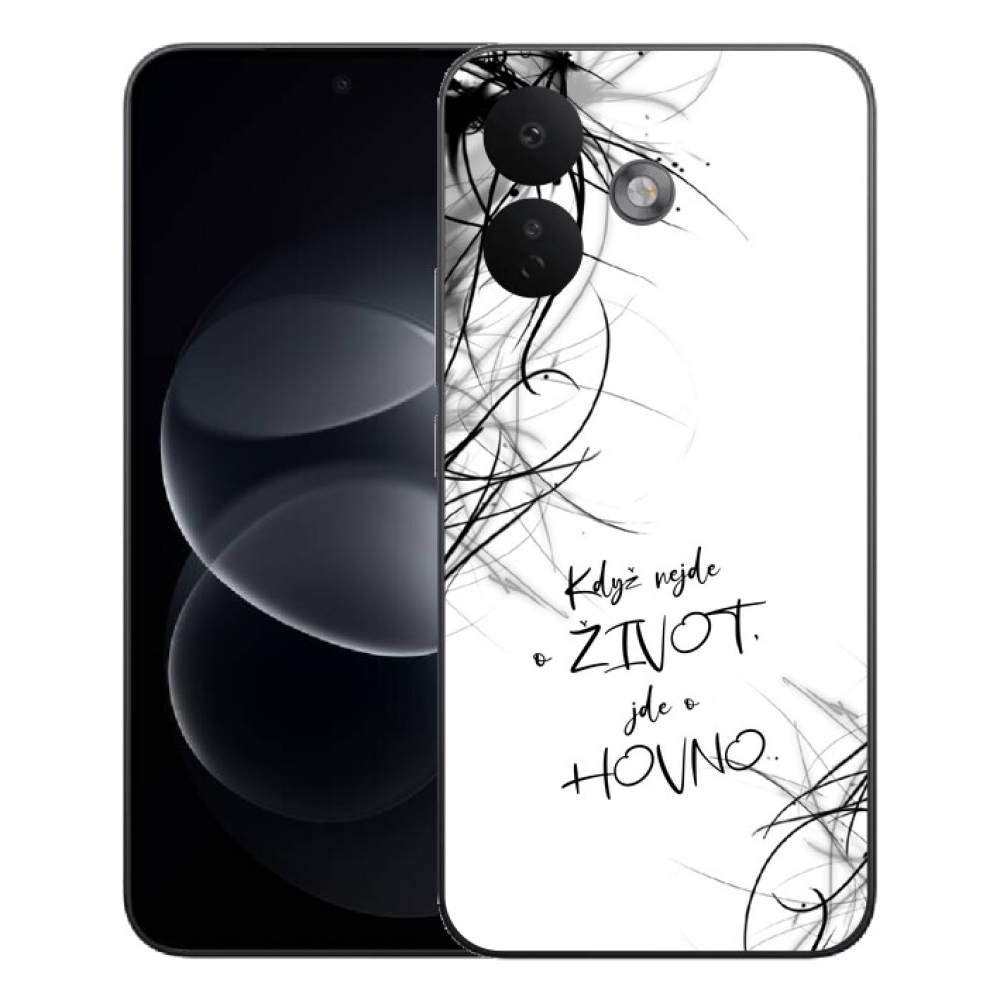 Gelový kryt mmCase na Xiaomi Redmi Note 17 Pro 5G - vtipný text 16 bílé pozadí