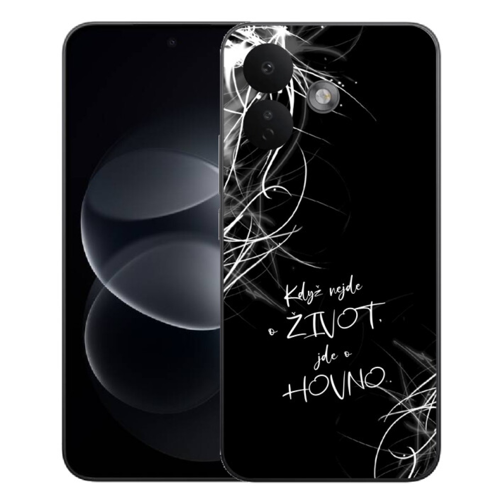 Gelový kryt mmCase na Xiaomi Redmi Note 17 Pro 5G - vtipný text 16 černé pozadí