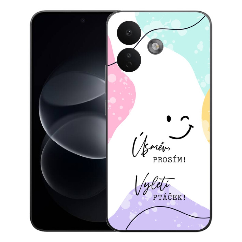 Gelový kryt mmCase na Xiaomi Redmi Note 17 Pro 5G - vtipný text 4 bílé pozadí
