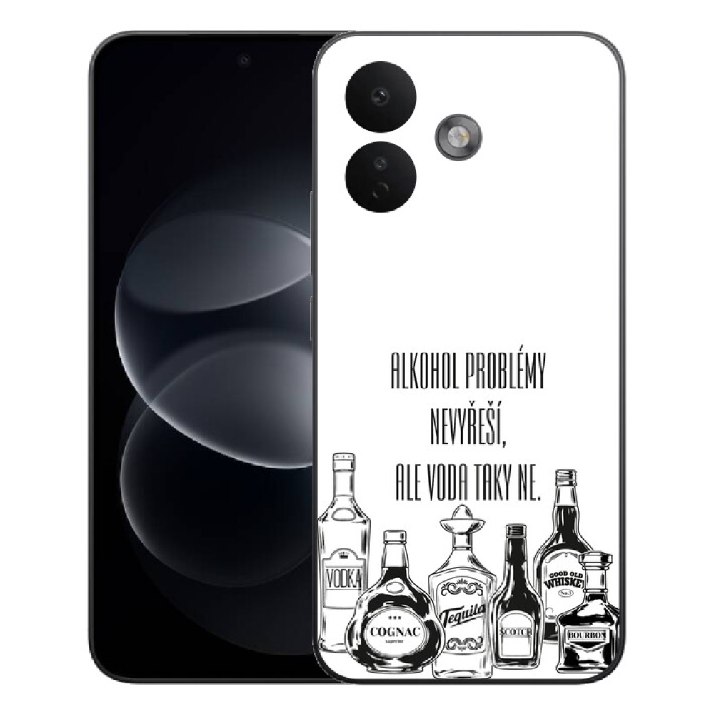 Gelový kryt mmCase na Xiaomi Redmi Note 17 Pro 5G - vtipný text bílé pozadí