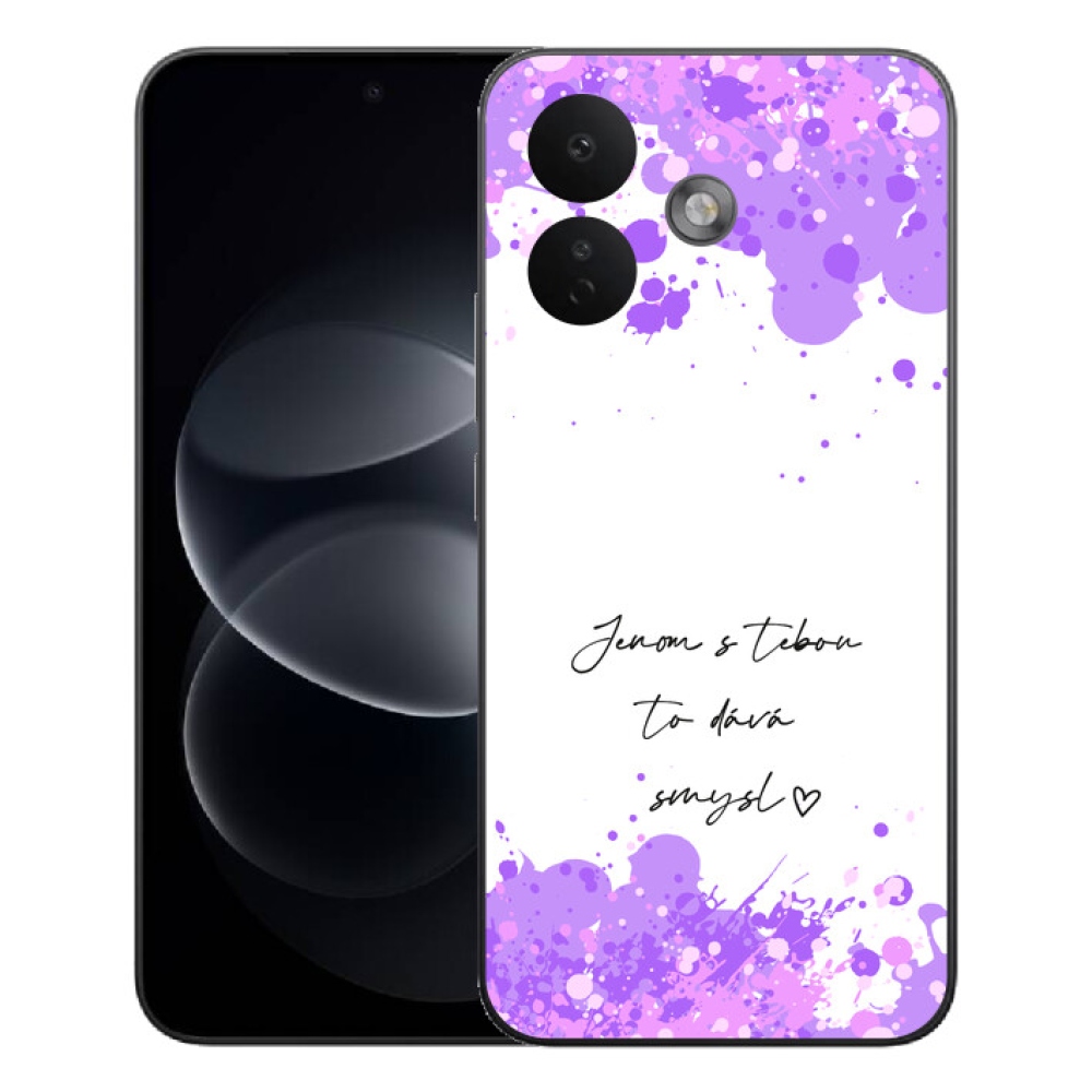 Gelový kryt mmCase na Xiaomi Redmi Note 17 Pro 5G - zamilovaný text bílé pozadí