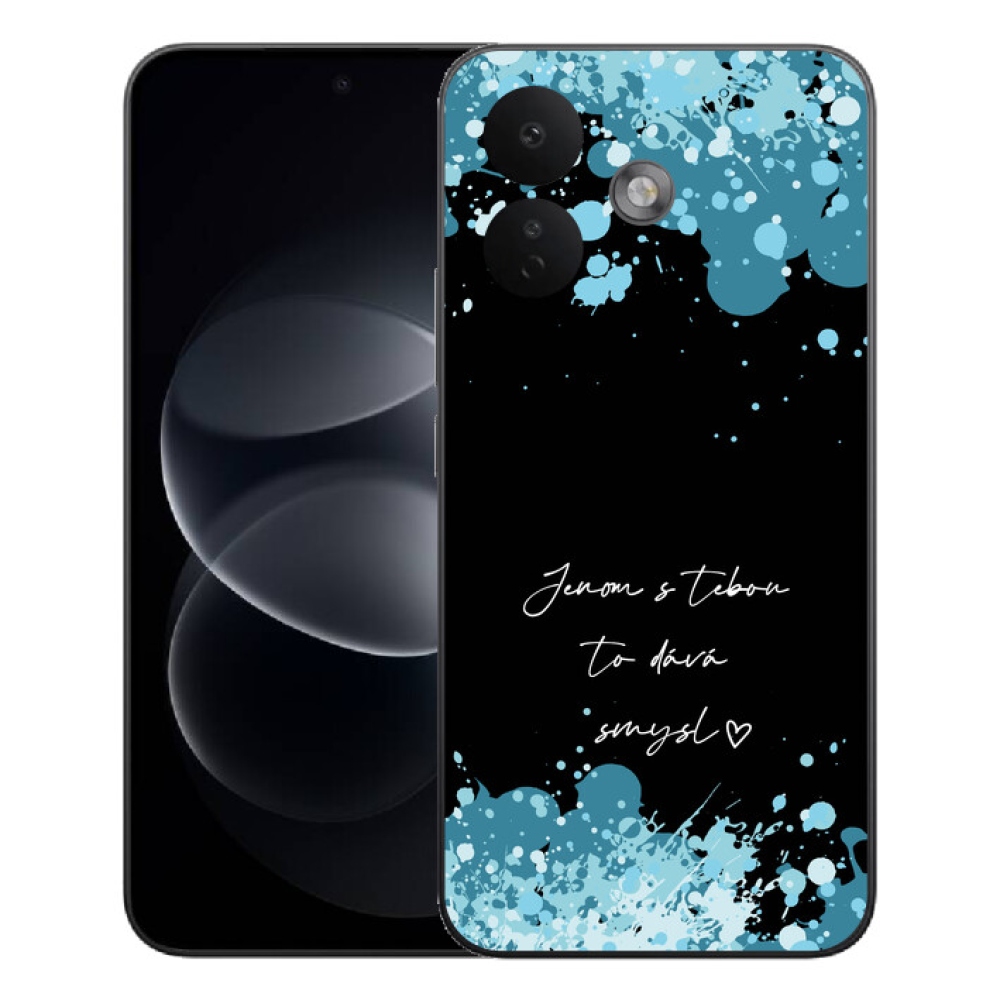 Gelový kryt mmCase na Xiaomi Redmi Note 17 Pro 5G - zamilovaný text černé pozadí