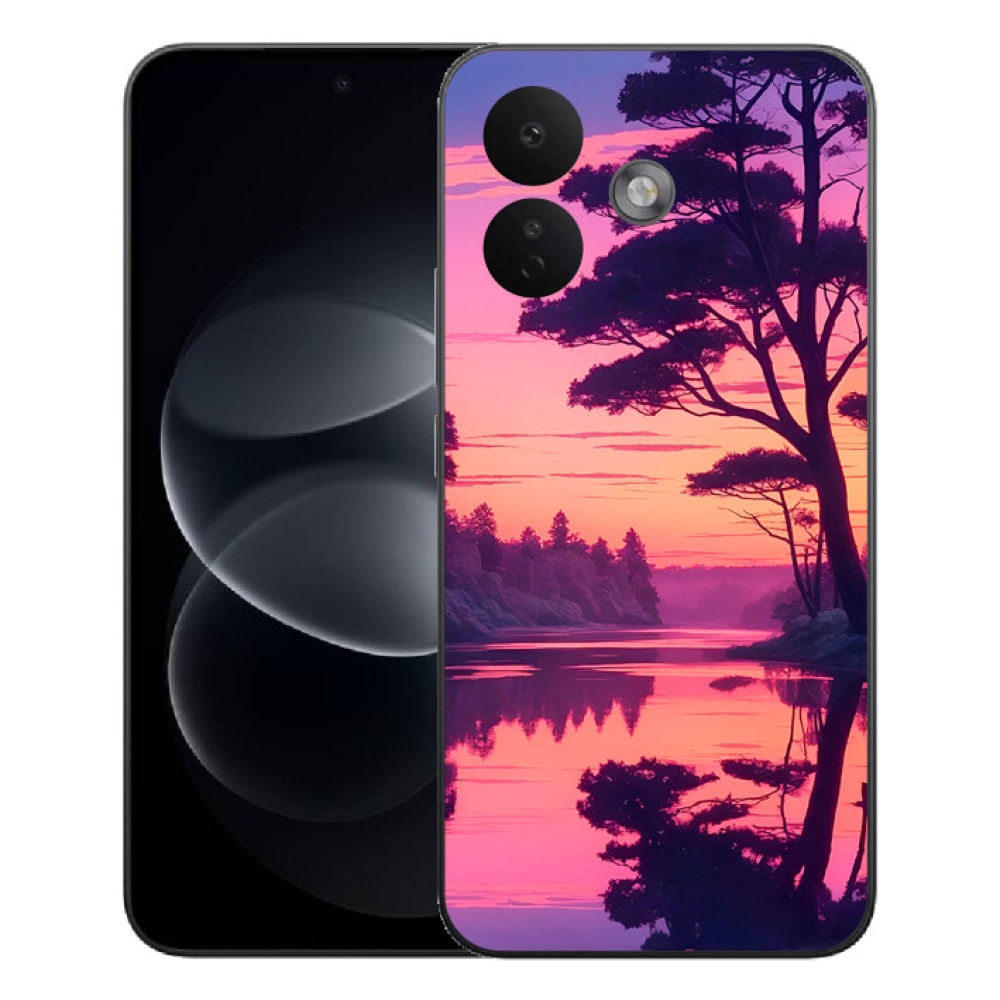 Gelový kryt mmCase na Xiaomi Redmi Note 17 Pro 5G - západ slunce nad jezerem