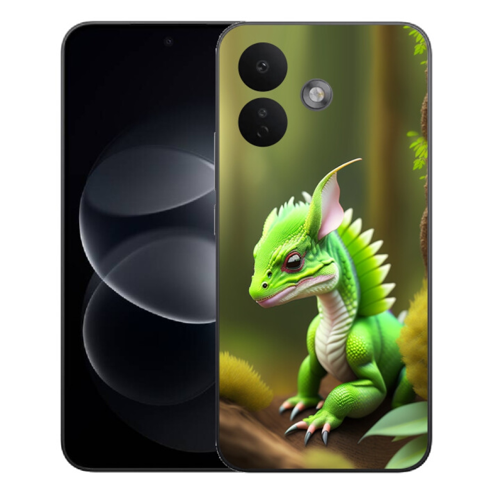 Gelový kryt mmCase na Xiaomi Redmi Note 17 Pro 5G - zelený dráček