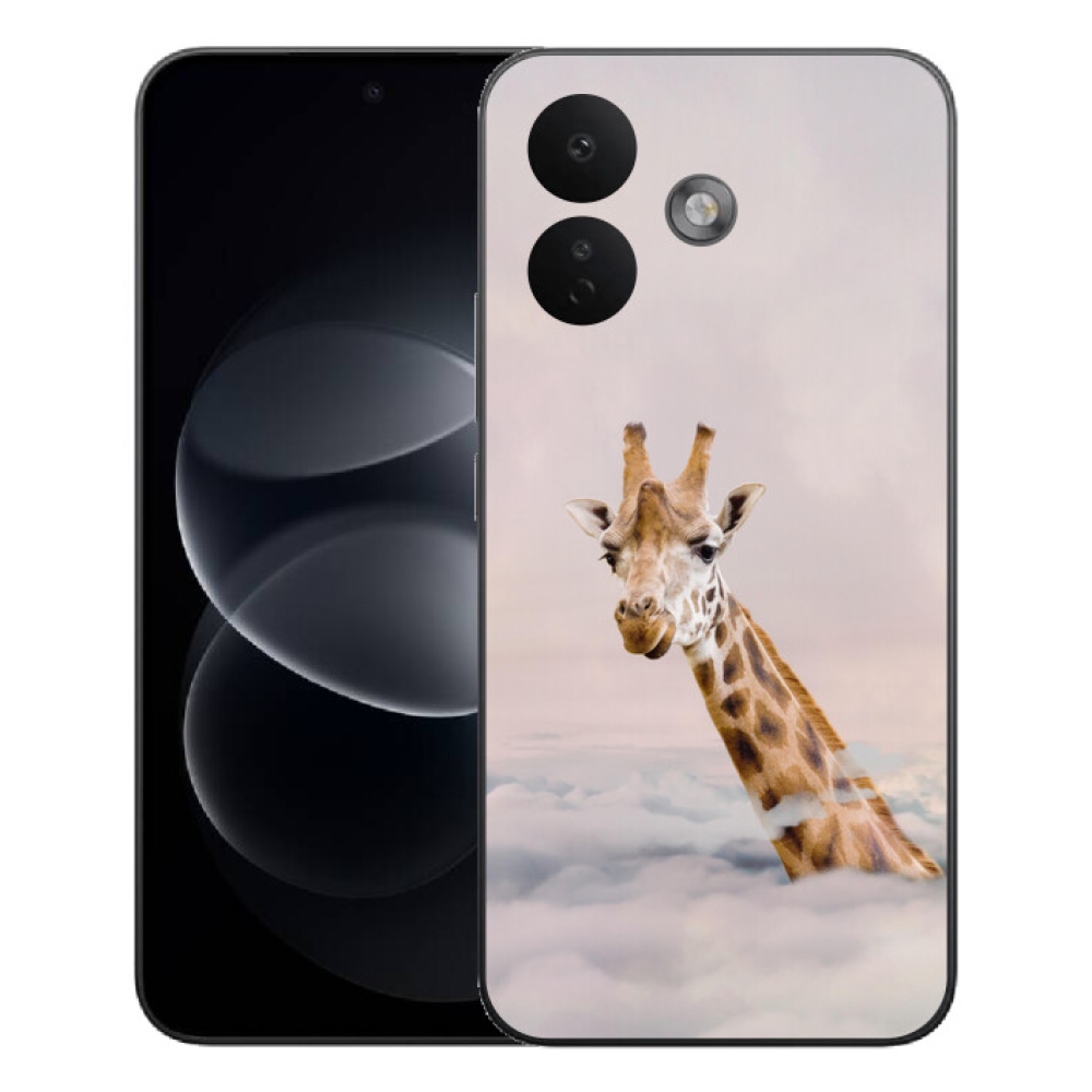 Gelový kryt mmCase na Xiaomi Redmi Note 17 Pro 5G - žirafa v oblacích