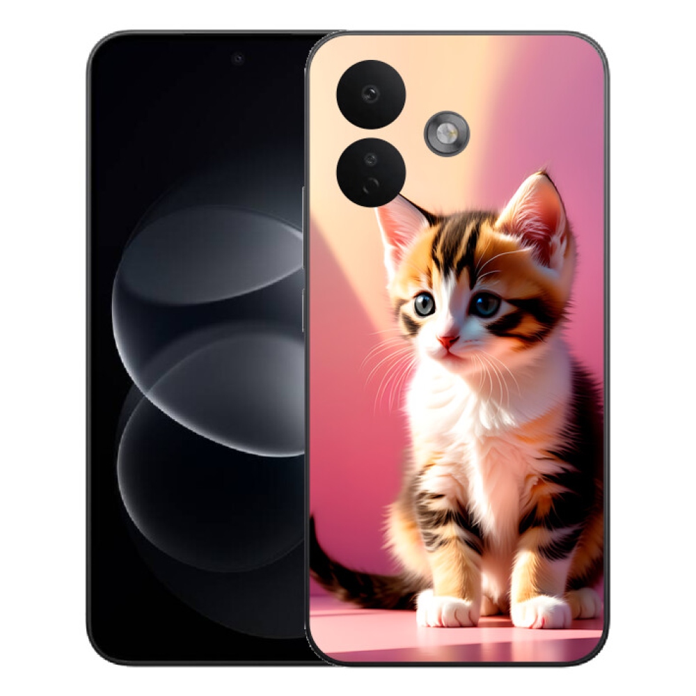 Gelový kryt mmCase na Xiaomi Redmi Note 17 Pro 5G - zvědavé kotě 2
