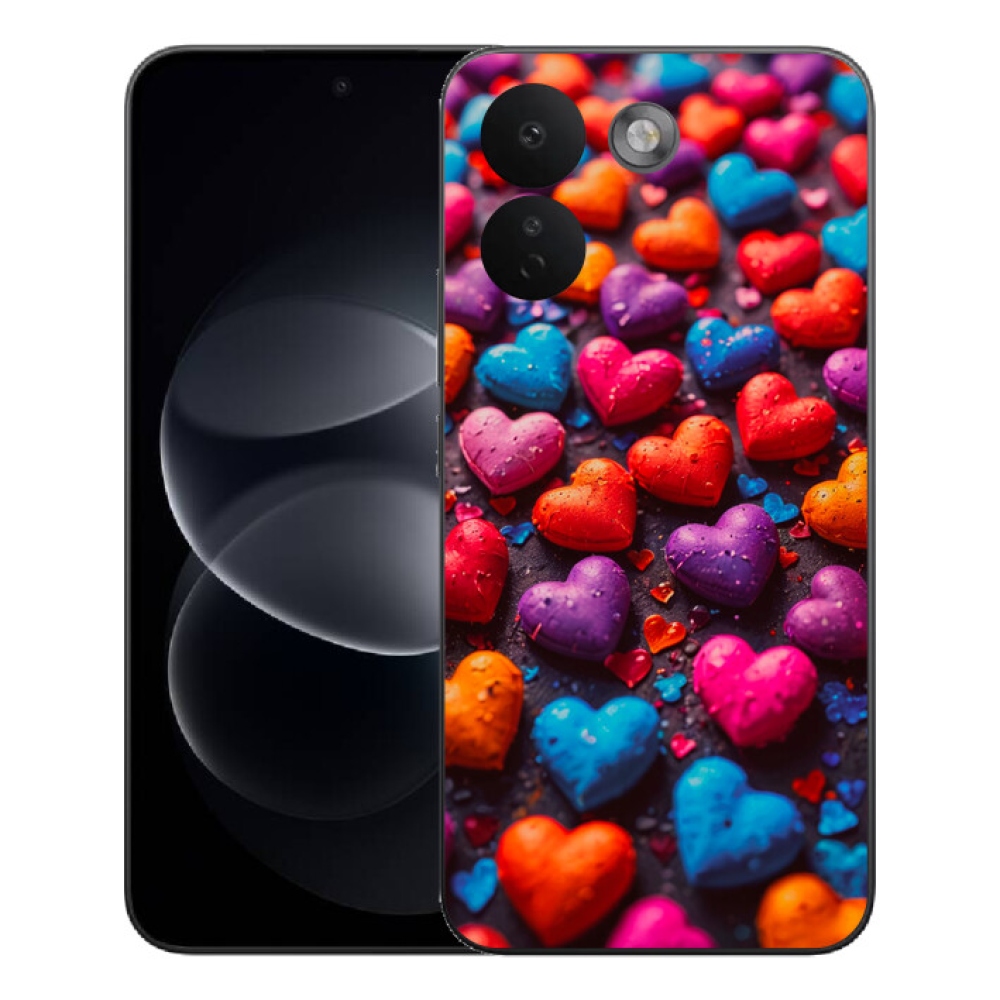 Gelový kryt mmCase na Xiaomi Redmi Note 17 Pro Max 5G - barevná srdce