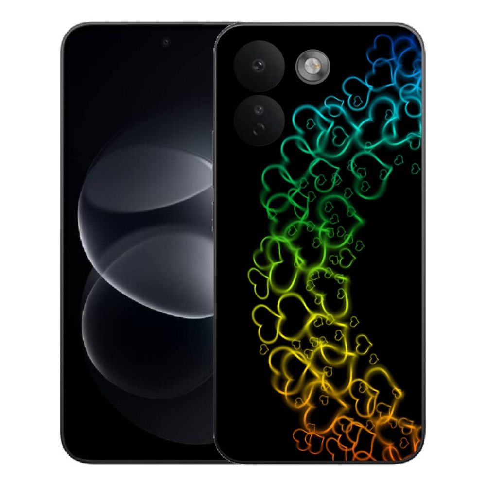 Gelový kryt mmCase na Xiaomi Redmi Note 17 Pro Max 5G - barevná srdíčka