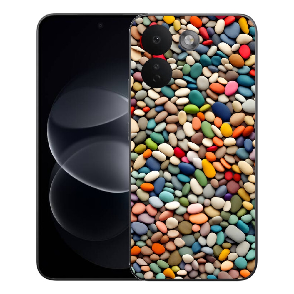 Gelový kryt mmCase na Xiaomi Redmi Note 17 Pro Max 5G - barevné kamínky 2