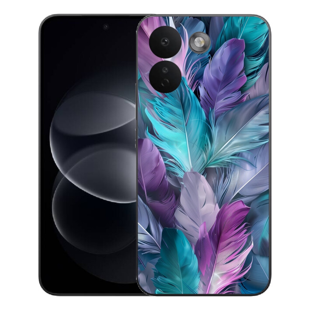 Gelový kryt mmCase na Xiaomi Redmi Note 17 Pro Max 5G - barevné peří 2