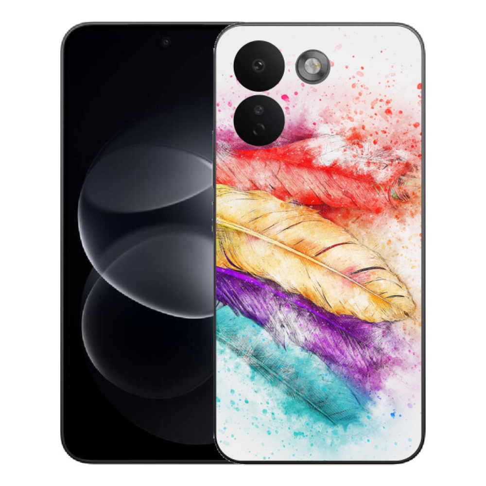 Gelový kryt mmCase na Xiaomi Redmi Note 17 Pro Max 5G - barevné peří