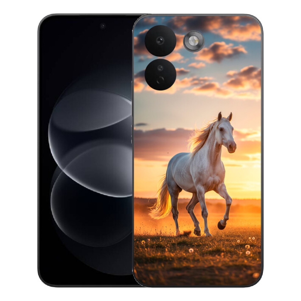 Gelový kryt mmCase na Xiaomi Redmi Note 17 Pro Max 5G - běžící bílý kůň 2