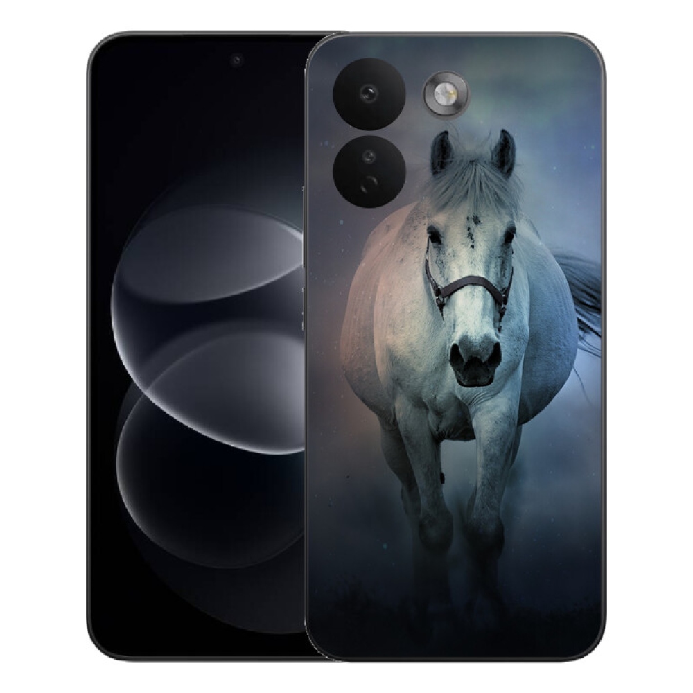 Gelový kryt mmCase na Xiaomi Redmi Note 17 Pro Max 5G - běžící bílý kůň
