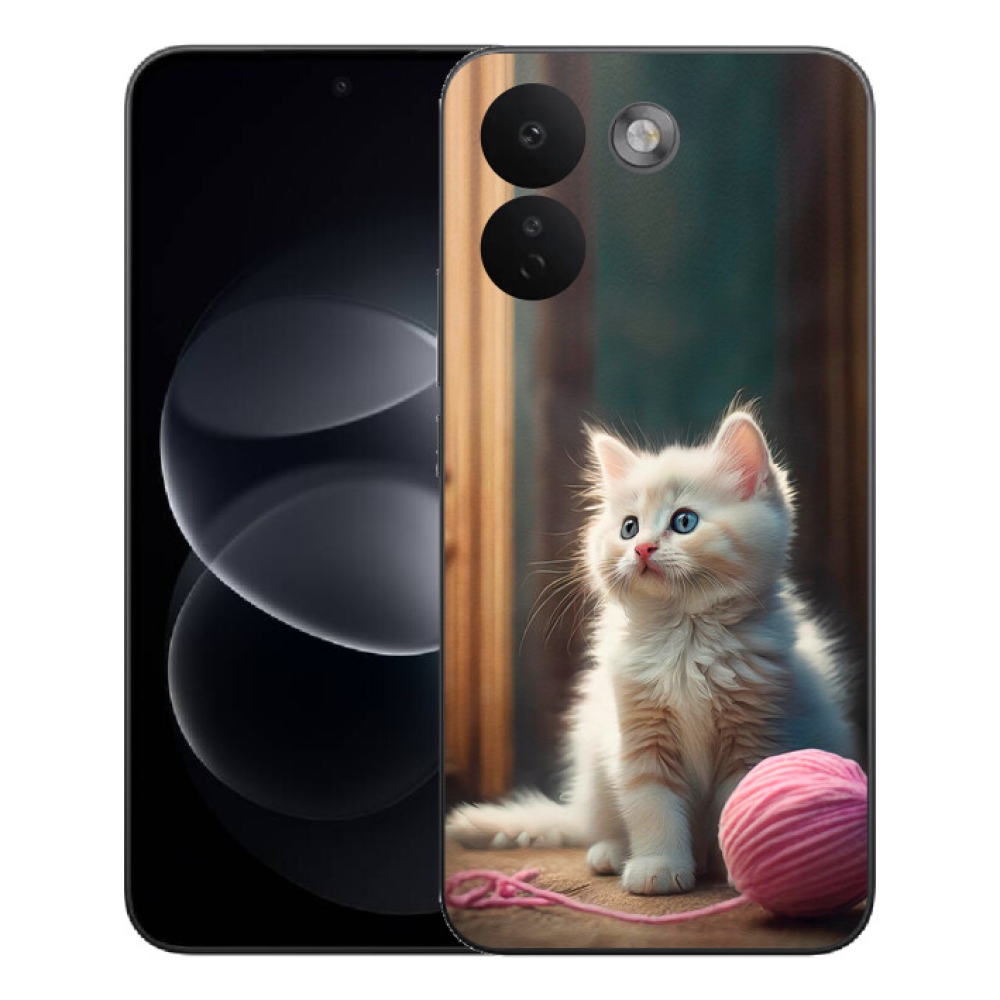 Gelový kryt mmCase na Xiaomi Redmi Note 17 Pro Max 5G - bílé kotě 2