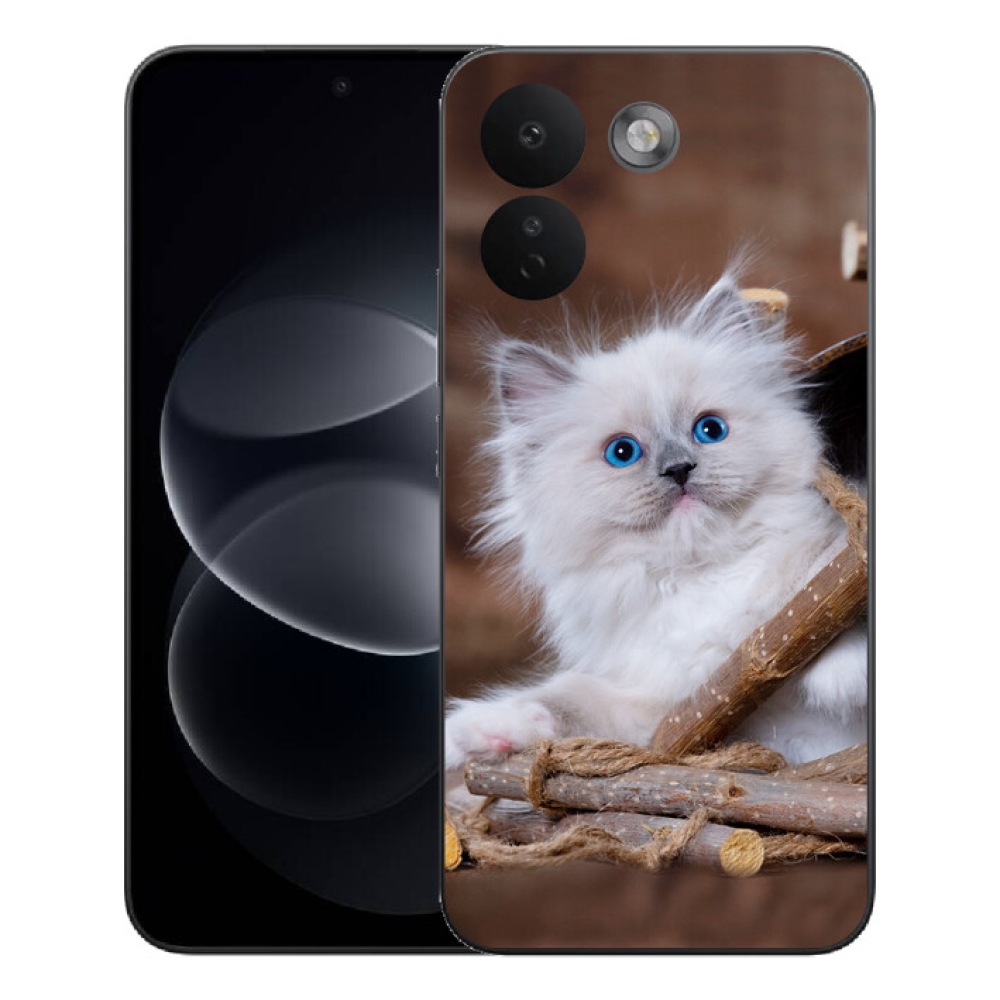 Gelový kryt mmCase na Xiaomi Redmi Note 17 Pro Max 5G - bílé kotě