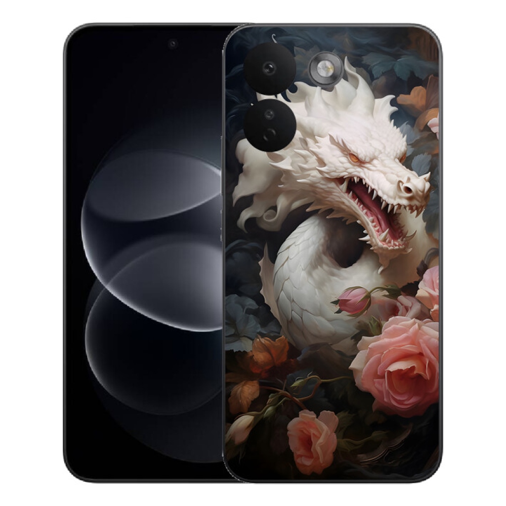 Gelový kryt mmCase na Xiaomi Redmi Note 17 Pro Max 5G - bílý drak