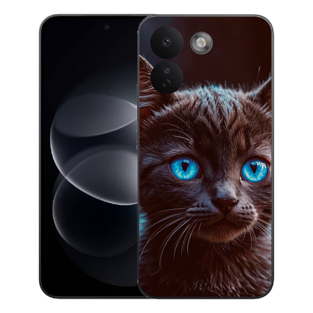 Gelový kryt mmCase na Xiaomi Redmi Note 17 Pro Max 5G - černé kotě 2
