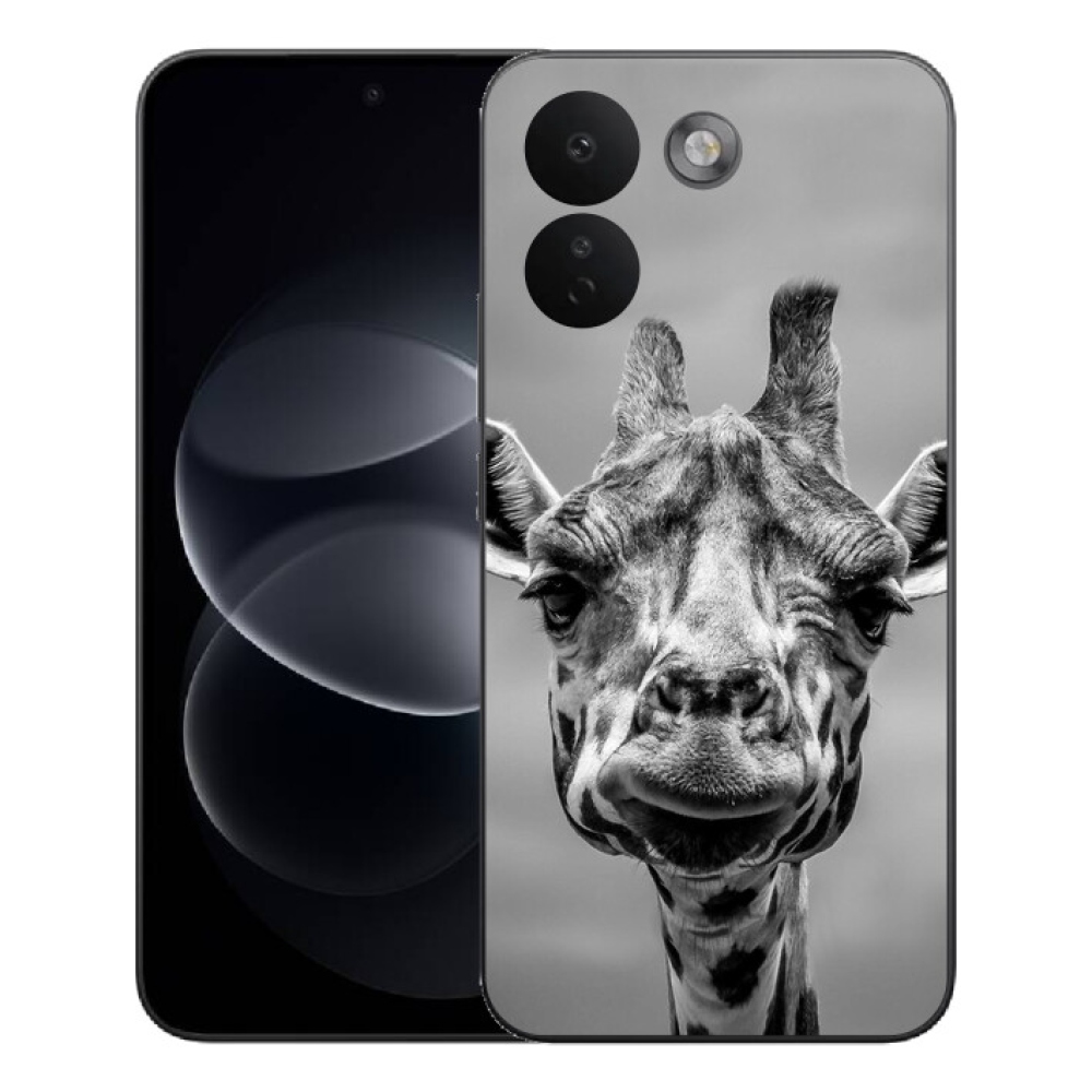 Gelový kryt mmCase na Xiaomi Redmi Note 17 Pro Max 5G - černobílá žirafa