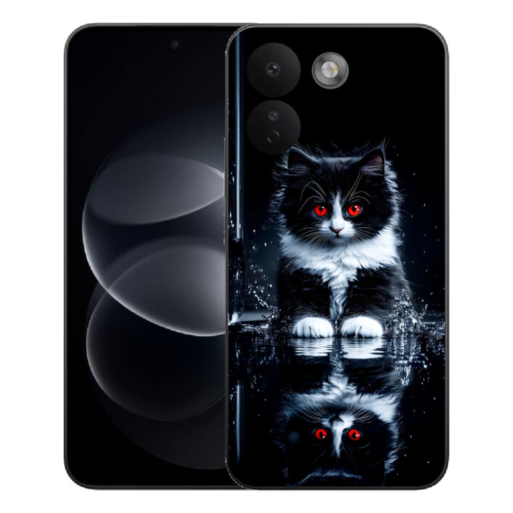 Gelový kryt mmCase na Xiaomi Redmi Note 17 Pro Max 5G - černobílé kotě