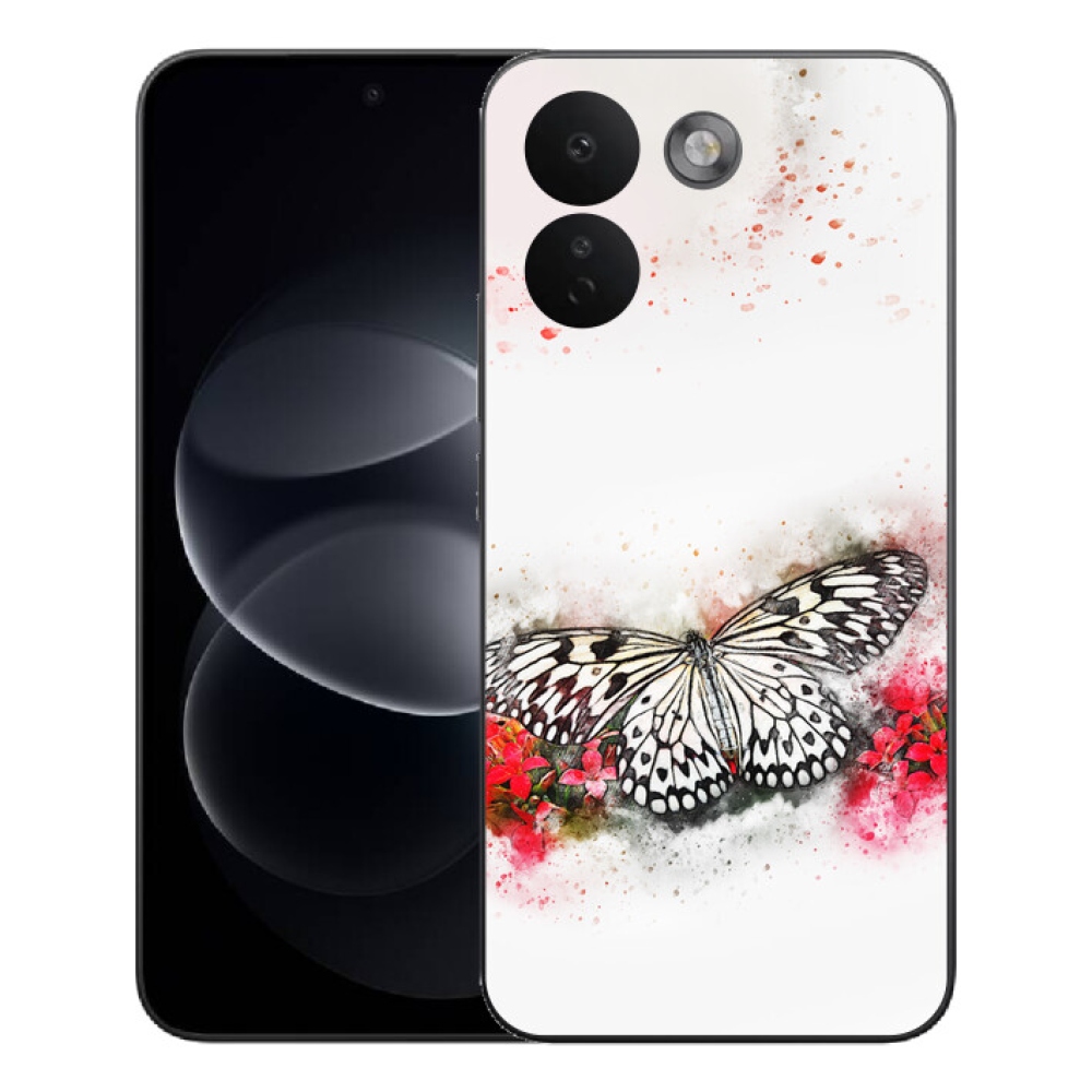 Gelový kryt mmCase na Xiaomi Redmi Note 17 Pro Max 5G - černobílý motýl