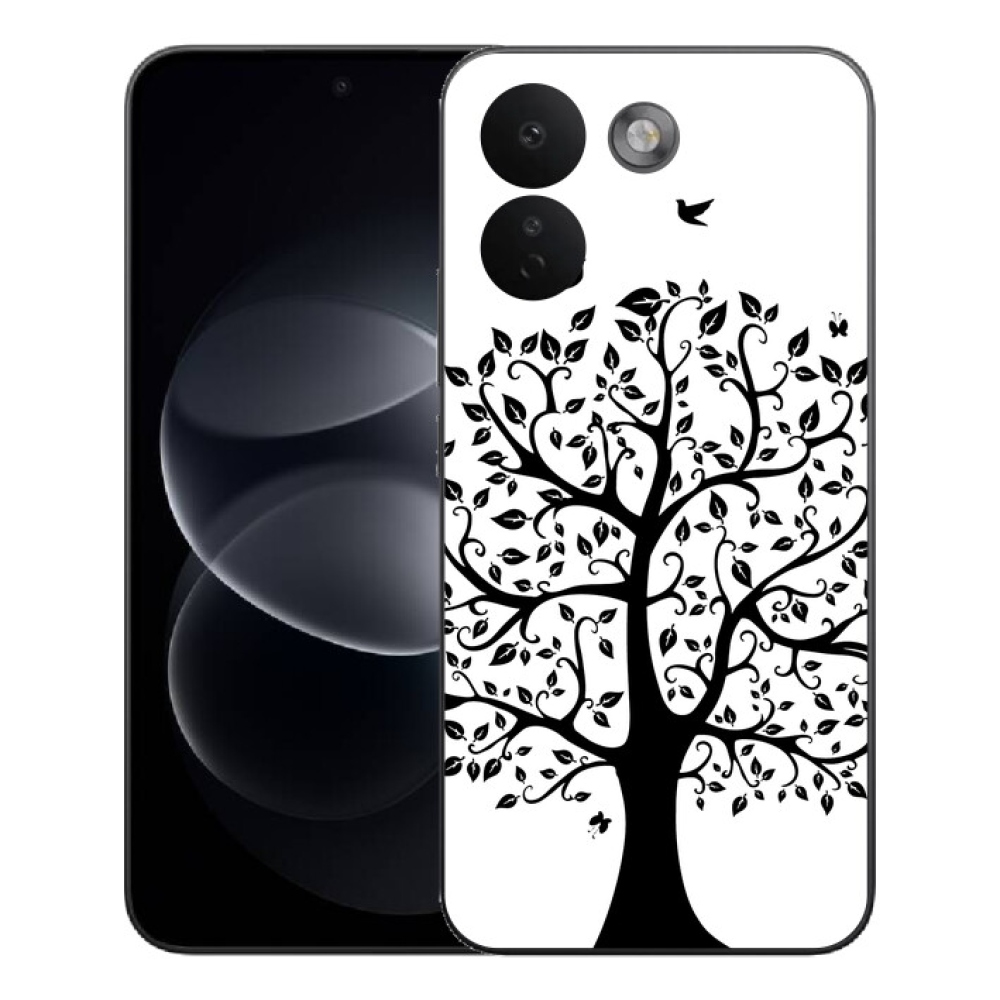 Gelový kryt mmCase na Xiaomi Redmi Note 17 Pro Max 5G - černobílý strom