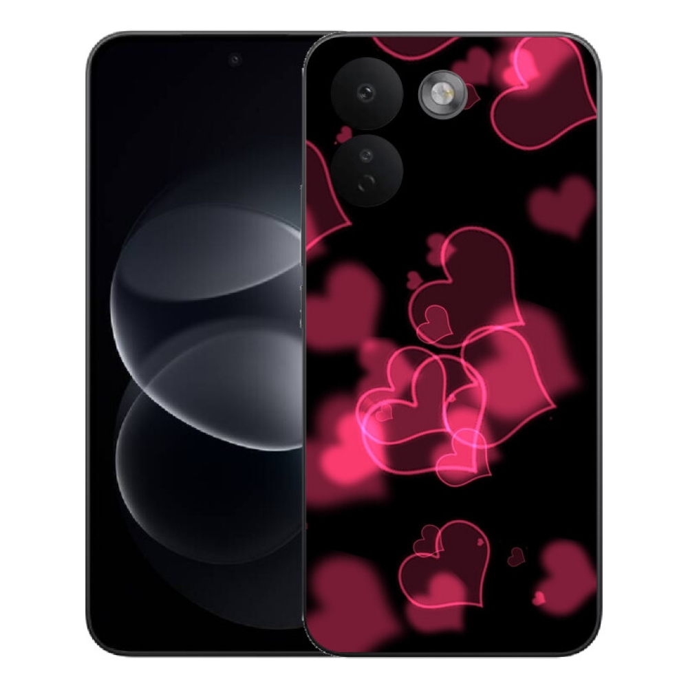Gelový kryt mmCase na Xiaomi Redmi Note 17 Pro Max 5G - červená srdíčka