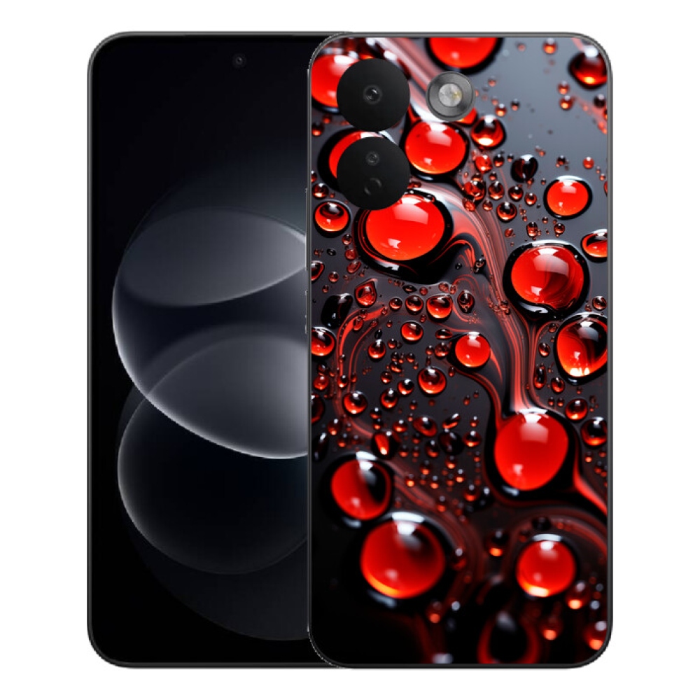 Gelový kryt mmCase na Xiaomi Redmi Note 17 Pro Max 5G - červené kapky 2
