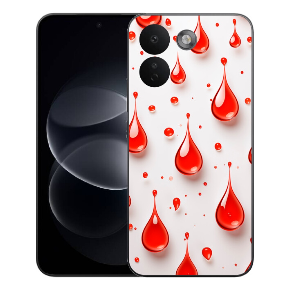 Gelový kryt mmCase na Xiaomi Redmi Note 17 Pro Max 5G - červené kapky