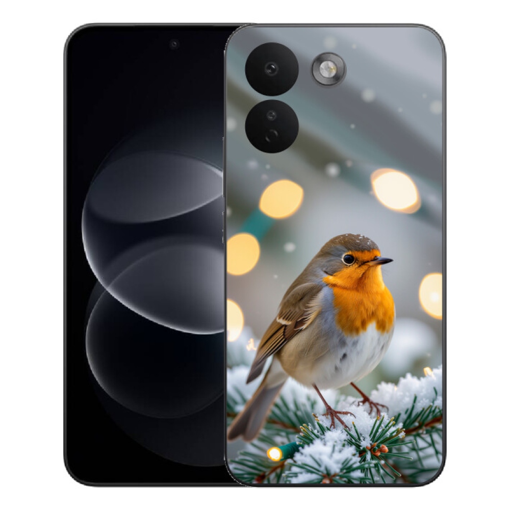 Gelový kryt mmCase na Xiaomi Redmi Note 17 Pro Max 5G - červenka v zimě