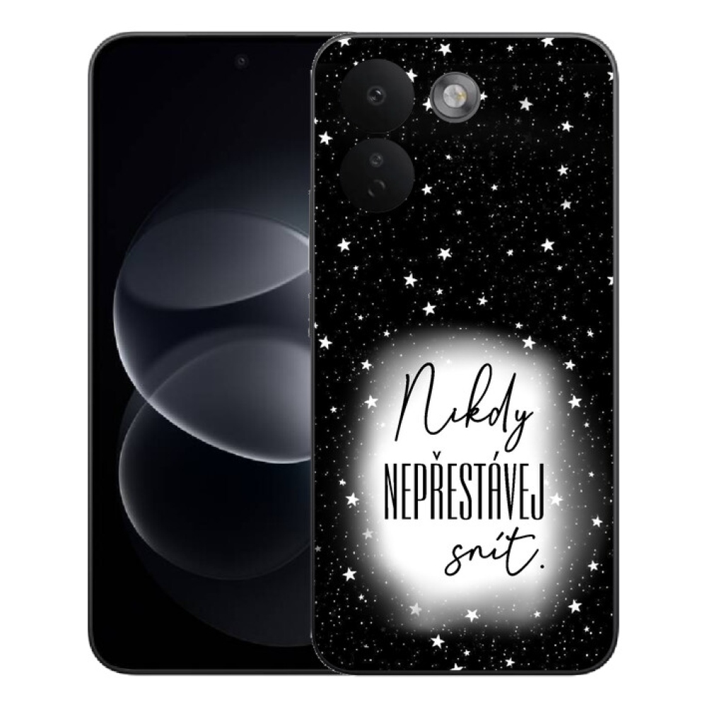 Gelový kryt mmCase na Xiaomi Redmi Note 17 Pro Max 5G - citát 1 bíločerné pozadí