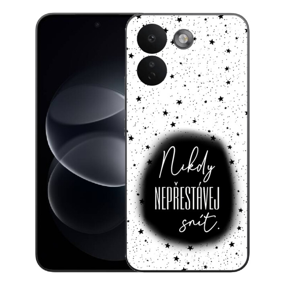 Gelový kryt mmCase na Xiaomi Redmi Note 17 Pro Max 5G - citát 1 černobílé pozadí
