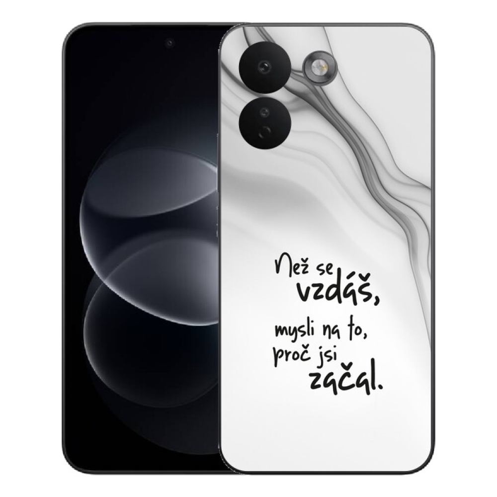 Gelový kryt mmCase na Xiaomi Redmi Note 17 Pro Max 5G - citát 2 bílé pozadí