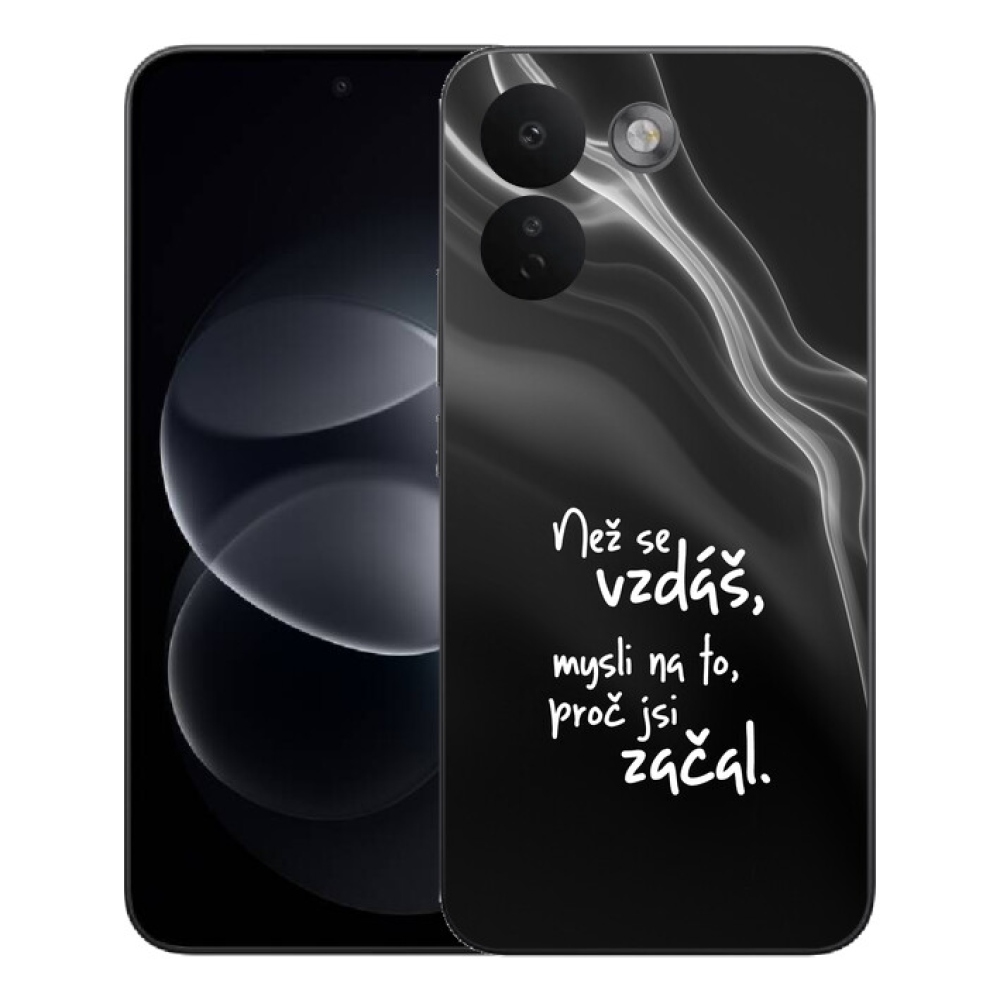 Gelový kryt mmCase na Xiaomi Redmi Note 17 Pro Max 5G - citát 2 černé pozadí