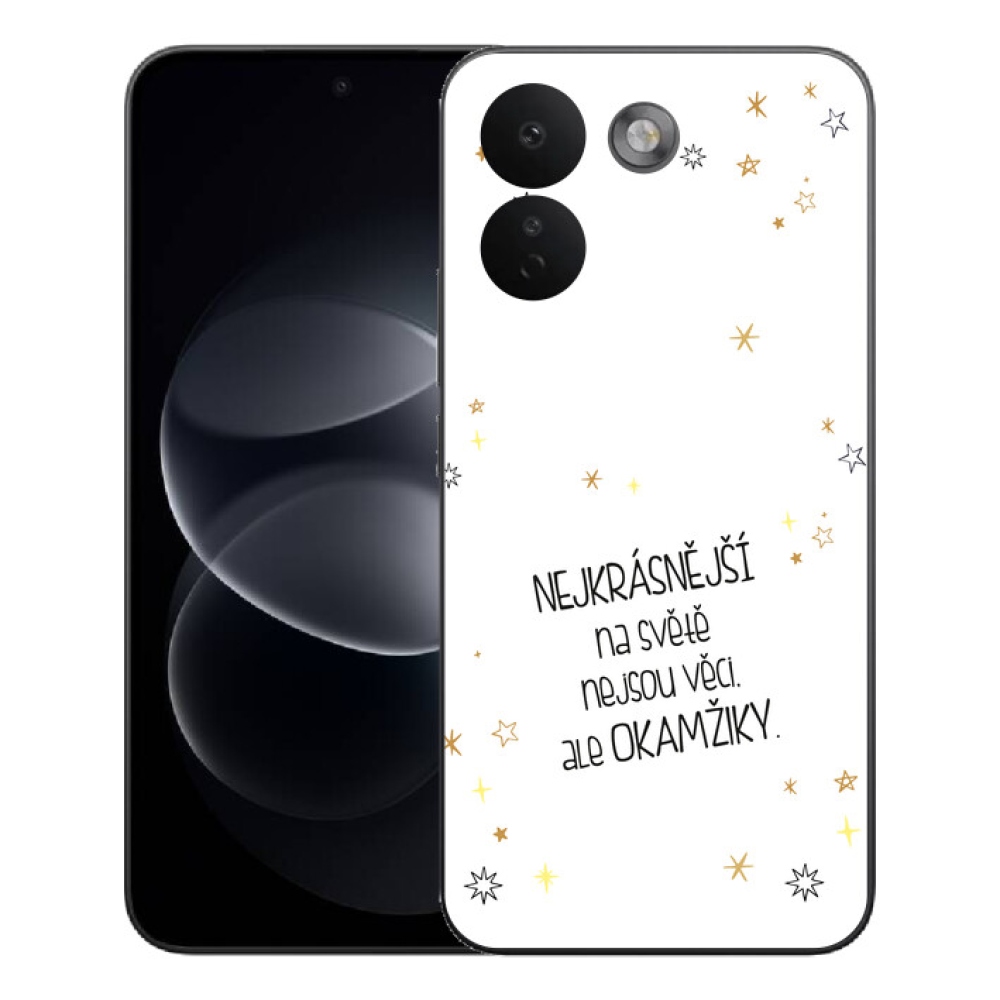 Gelový kryt mmCase na Xiaomi Redmi Note 17 Pro Max 5G - citát 4 bílé pozadí