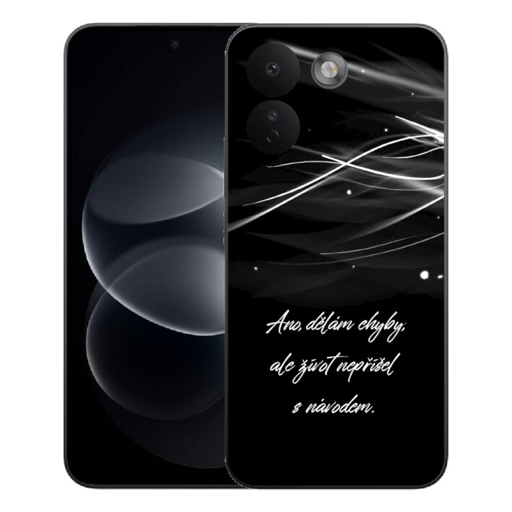 Gelový kryt mmCase na Xiaomi Redmi Note 17 Pro Max 5G - citát černé pozadí