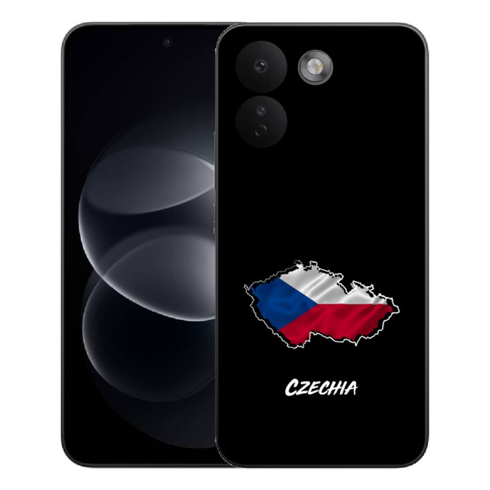 Gelový kryt mmCase na Xiaomi Redmi Note 17 Pro Max 5G - Czechia černé pozadí