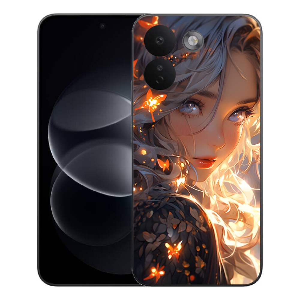 Gelový kryt mmCase na Xiaomi Redmi Note 17 Pro Max 5G - dívka a motýli