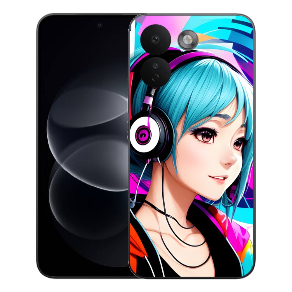 Gelový kryt mmCase na Xiaomi Redmi Note 17 Pro Max 5G - dívka se sluchátky