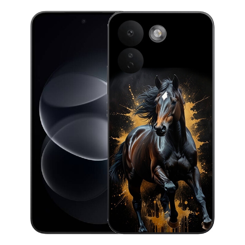 Gelový kryt mmCase na Xiaomi Redmi Note 17 Pro Max 5G - elegantní černý hřebec
