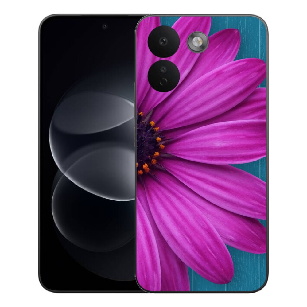 Gelový kryt mmCase na Xiaomi Redmi Note 17 Pro Max 5G - fialová kopretina