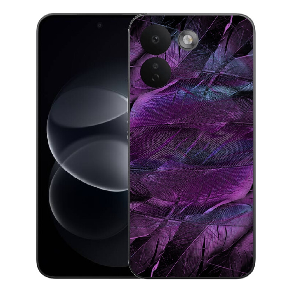 Gelový kryt mmCase na Xiaomi Redmi Note 17 Pro Max 5G - fialová pírka