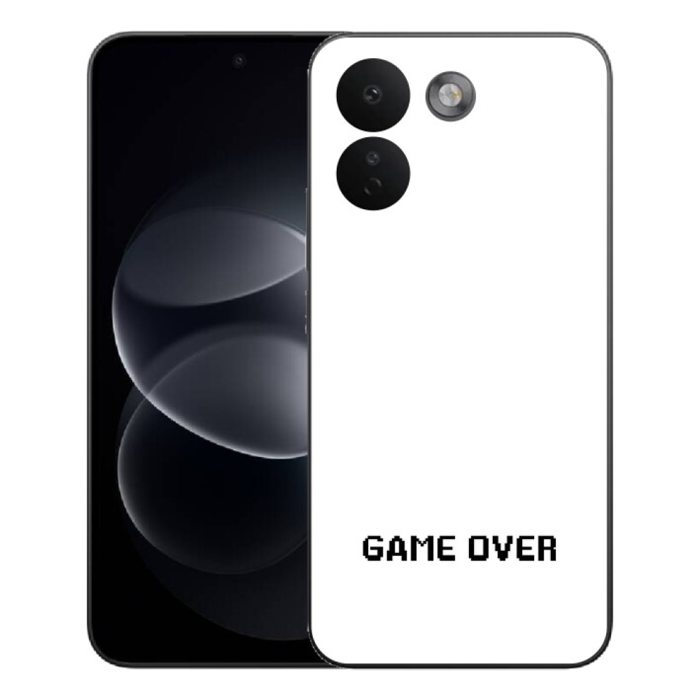 Gelový kryt mmCase na Xiaomi Redmi Note 17 Pro Max 5G - game over bílé pozadí