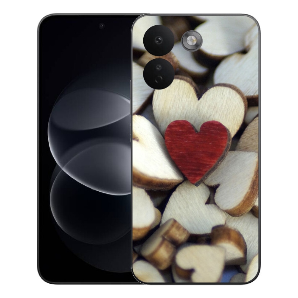 Gelový kryt mmCase na Xiaomi Redmi Note 17 Pro Max 5G - gravírované červené srdce 